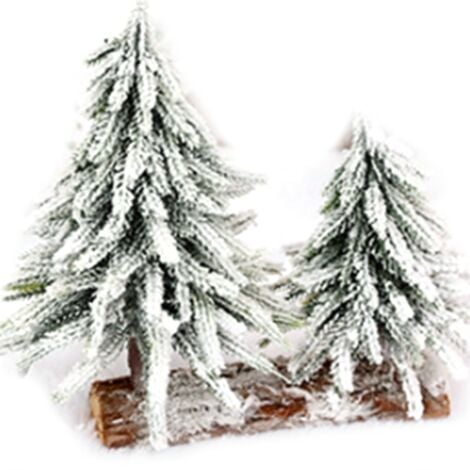 Christmas Tree Burlap Flocking Snow Scene Arrangement Christmas Decorations Desktop Decoration Home artificial trees