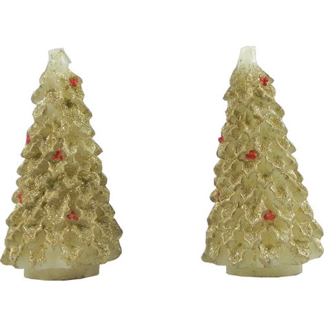 Christmas Tree Candles Set of 2