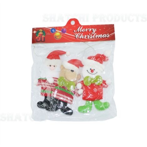 Christmas Tree Hanging Decorations 3 Xmas Decorations 6116  Xmas Stocking Fillers