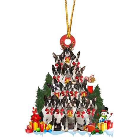 Christmas Tree Hanging Ornament Christmas Dog Wooden Hang Pendant Xmas Decoration Gift for Friends and Family