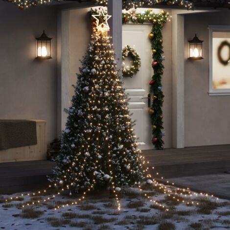 Christmas Tree light 320 LEDs Warm White 375 cm vidaXL