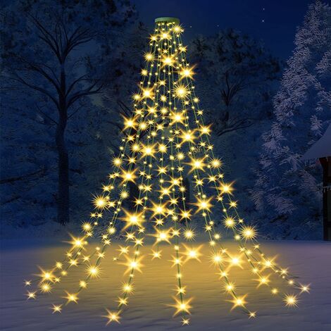 Christmas tree light garlands，glowing christmas tree lights，illuminated christmas tree，Christmas Tree String Lights, 400LED Christmas Lights with 8 Modes Waterproof Memory Timer Christmas String Light