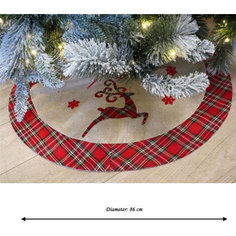 Christmas tree skirt decor 4 pcs set 86cm