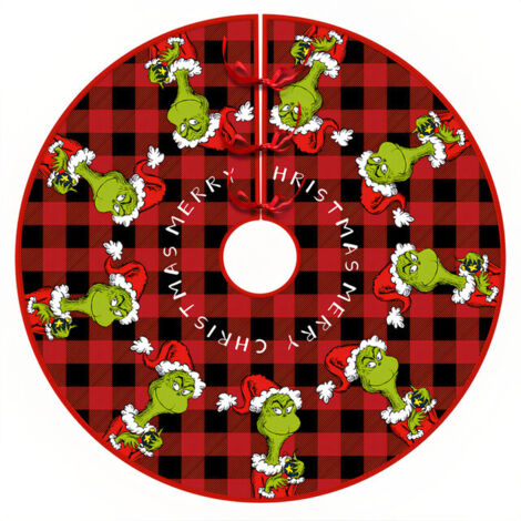 Christmas Tree Skirt Grinch Party Decoration