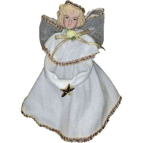 Christmas Tree Top Angel Gold/Cream