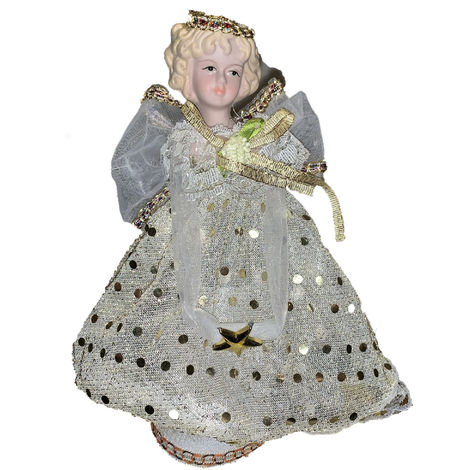 Christmas Tree Top Angel Gold/Gold