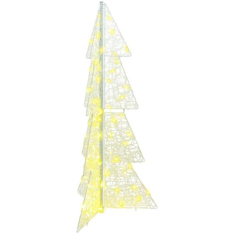 Christmas Tree with 100 LEDs Warm White 120 cm Acrylic vidaXL
