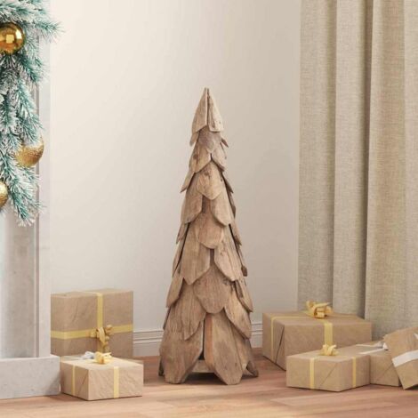 Christmas Tree with Stand Brown 80 cm Solid teak wood vidaXL