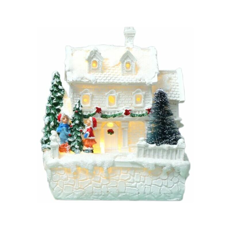 Christmas Village, Illuminated Snow House, Christmas Decoration, 10.59.514cm