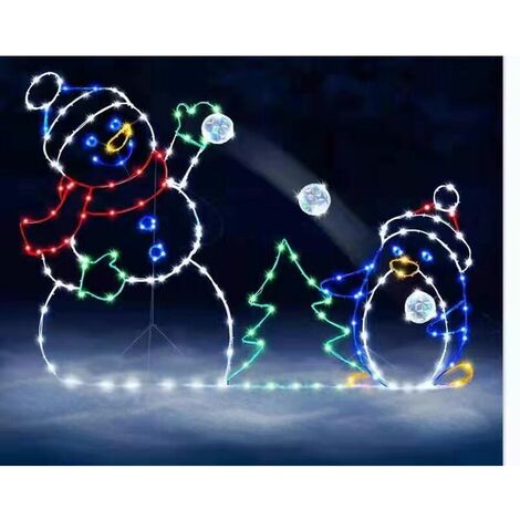 Christmas Window Silhouette Lights Decoration Lighted Snowflake and Snowman Christmas Window Lights with for Holiday Indoor Wall Door Glass Decorations