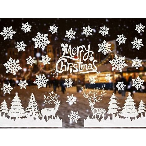 Christmas Window Stickers Christmas Decoration Christmas Window Stickers Deco Window Decoration Christmas Window Deco for Home/Shop Decorations Sticker Removable Static Stickers-JC-818