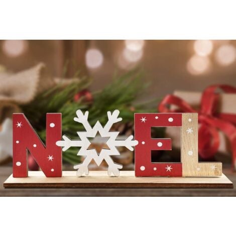 Christmas Wooden Table Decoration Letter Xmas Snowman Snow Noel Santa Ornament Home Decoration Family Office Fireplace Decoration