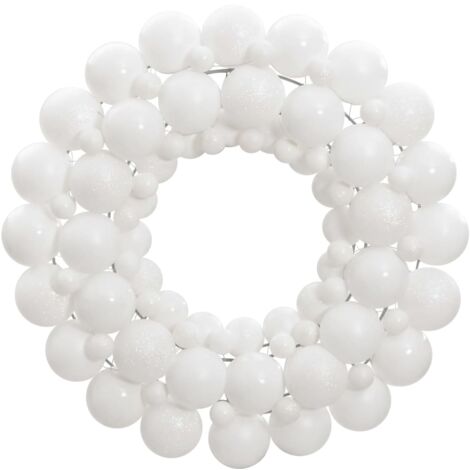 Christmas Wreath White 45 cm Polystyrene vidaXL