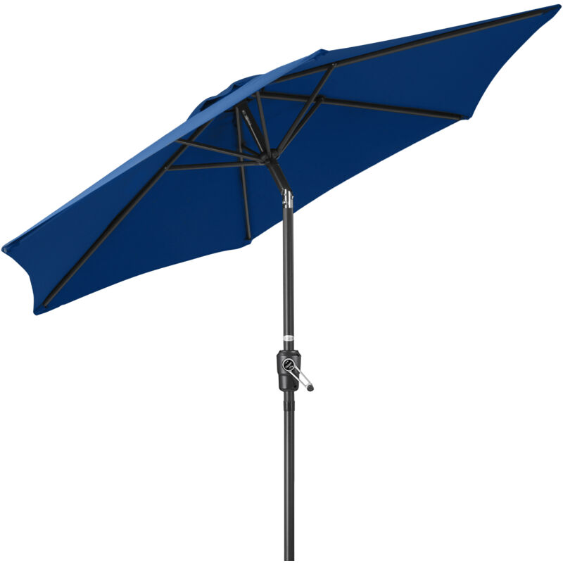 Christow - 2.4m Crank and Tilt Parasol - Navy