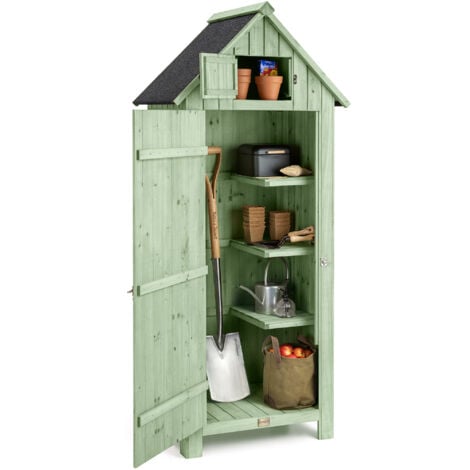 Christow Small Narrow Garden Shed With Roof Hatch