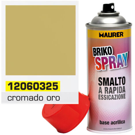 Chrom-goldfarbenes Spray Maurer 400 ml.
