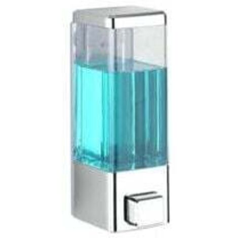 Chrom Seifenspender 480 ml Wandmontage Kunststoff automatisch modernes Design für Badezimmer Desinfektionsmittel- und Seifenspender transparent ohne Bohren und leicht zu reinigen  FLITI