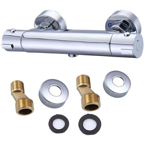 Chrom-Thermostat-Brausemischer mit Chrombeschichtung