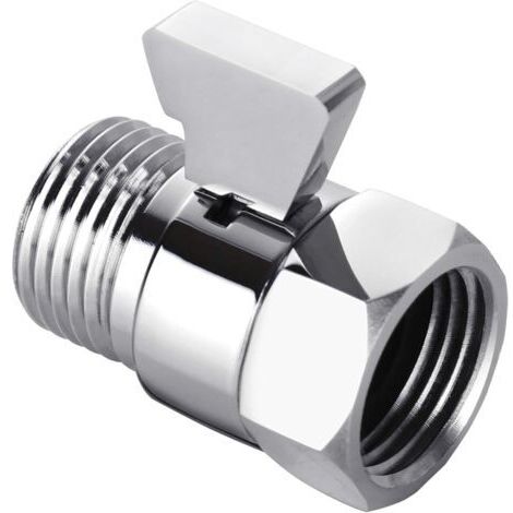 (Chrom) Wasserdurchflussregelventil, Absperrventil aus gebürstetem Nickel für Handbrause, einstellbares Wasserdruck-Absperrventil, Standardanschluss aus Messing G1/2