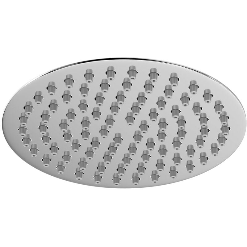 Polished Chrome 200mm Thin Round Fixed Shower Head - Wholesale Domestic