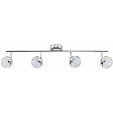 Chrome 4 Way Led Adjustable Eyeball Ceiling Spotlight Warm White