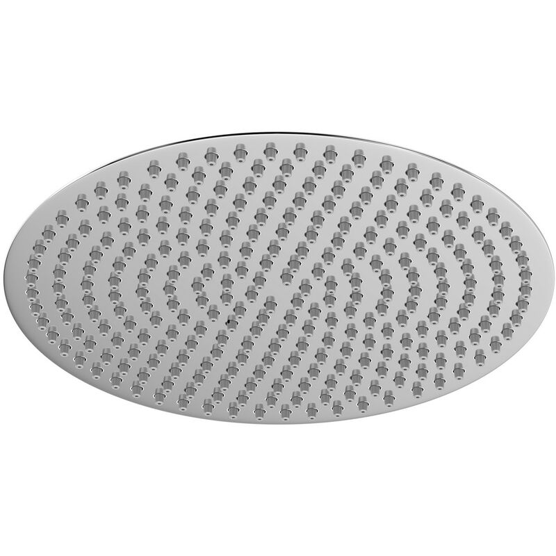 Polished Chrome 400mm Thin Round Fixed Shower Head - Wholesale Domestic