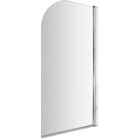Chrome 6mm Glass Hinged Reversible Shower Bath Screen 790x1430mm