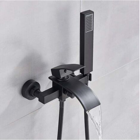 Chrome Bathtub Faucets Bath Shower Set Waterfall Bathtub Mixer Tap Dual Control Wall Mounted Shower Faucet MUMU