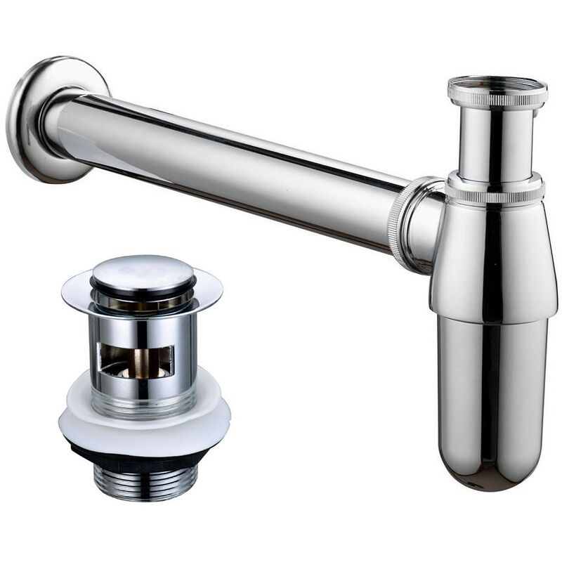 Image of Chrome Bottle Trap Bathroom Basin Sink&hellip;