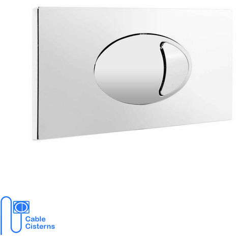 Chrome Dual Flush Plate Push Button for Cable Operated Concealed Cisterns Replacement