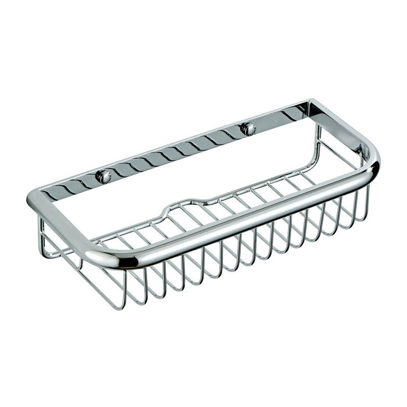 Chrome Étagère de Bain antirouille Caddy de Douche, Panier rectangulaire Mural pour shampooing conditionneur Organisateur de Cuisine de Salle de Bain