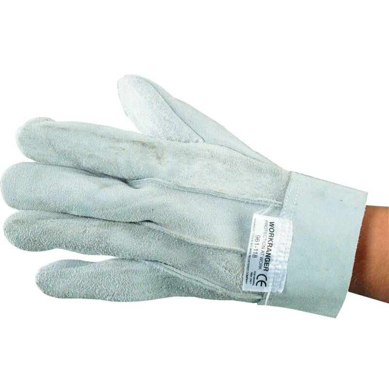 Chrome Leather Double Palm Gloves Pair - Tuffsafe