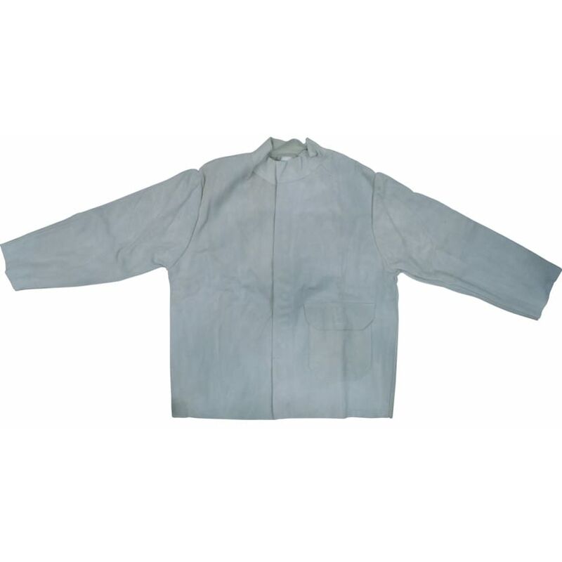 Grey Chrome Leather Welder's Jacket - Large - Kennedy