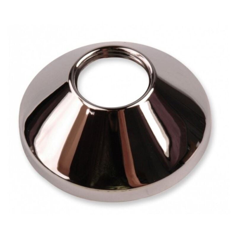 Chrome Plated Steel Pipe Cover Collar Cone 3/4' Valve Tap Rose 25mm Height