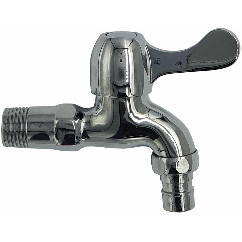 ZXC - Chrome Plated Tap Cold Water Garden Watering Outdoor Wall Mounted Faucet