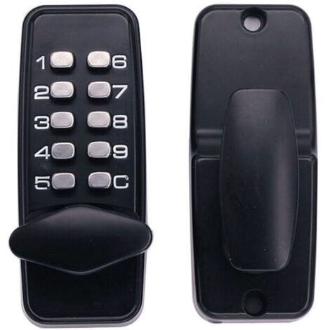 Chrome-plated, weatherproof digital code door lock - Combination lock button, black, waterproof mechanical combination door lock