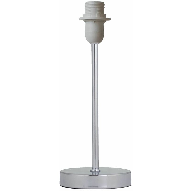 chrome stick table lamp base only - polished chrome plate