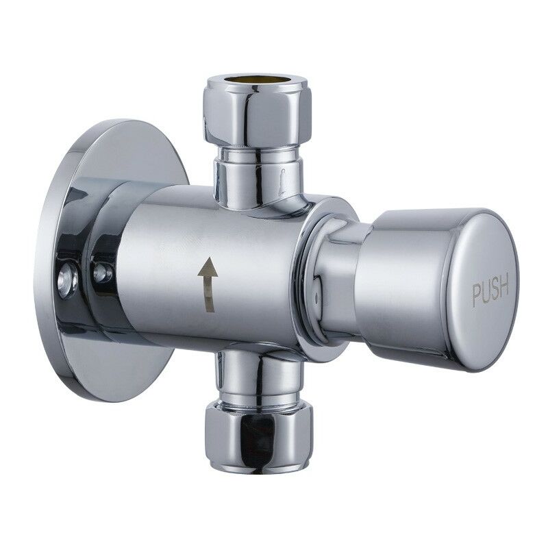 Chrome Timed Non Concussive Exposed Shower Valve Self Closing Gym Pool Schools