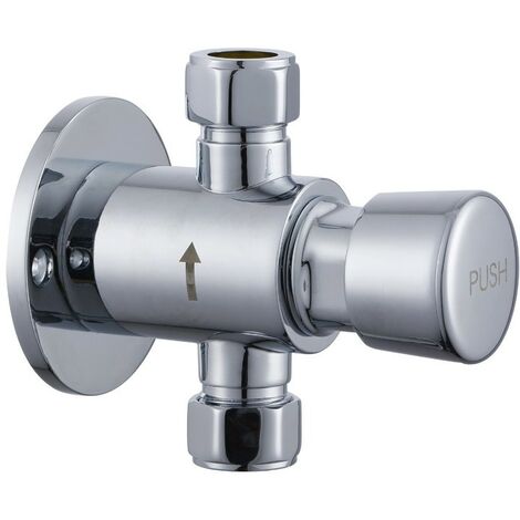 BUYAPARCEL Chrome Timed Non Concussive Exposed Shower Valve Self Closing Gym Pool Schools