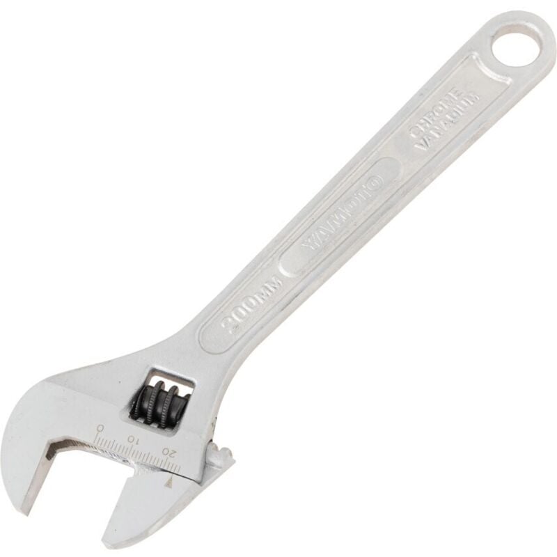 Yamoto - Adjustable Spanner, Chrome Vanadium Steel, 8in./200mm Length, 25mm Jaw Ca