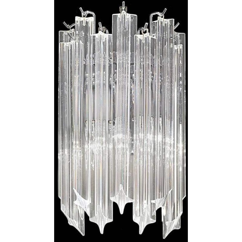 15franklite - Chrome wall light in crystal Valentina 2 bulbs