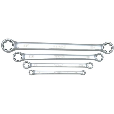 CHROMEplus Torx-E-Doppel-Ringschlüssel-Satz, 4-tlg