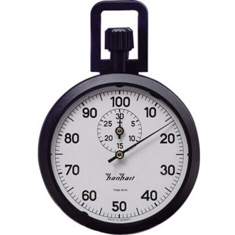 Chronomètre de précision à couronne, Graduation : 1/100 min, Durée d'affichage 30 min, Poids 75 g