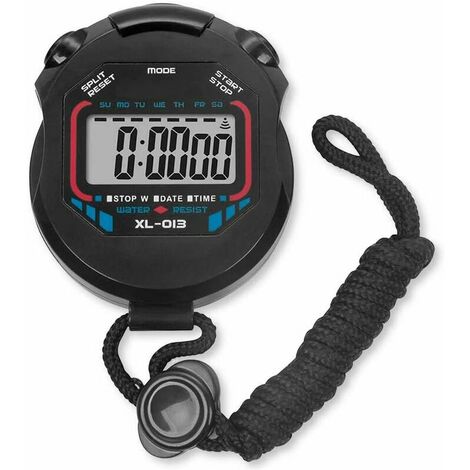 Chronomètre Numérique à Main Sport Multifonctions Course Montre XL-013 Noir Alarme Sport Précision Écran LCD