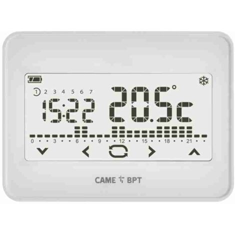 Chronothermostat mural tactile blanc CAME TH/550 WH 845AA-0010