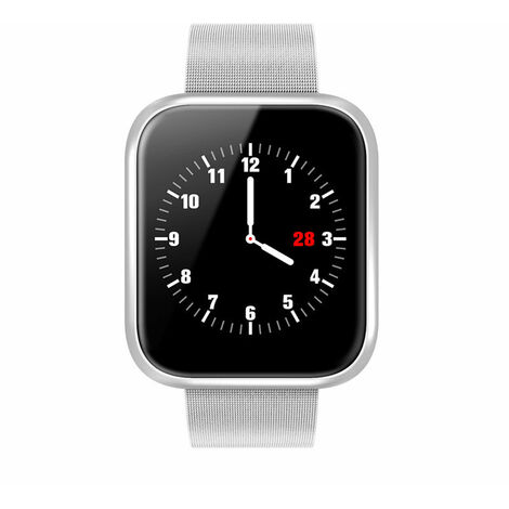 chronus Smart Watch - Mode Multi-Sport, Fréquence Cardiaque/Tension Artérielle, Bracelet Intelligent Étanche IP68 (Argent)，BISBISOUS