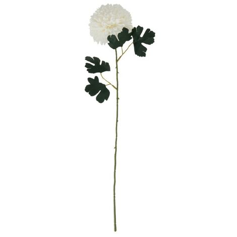 Chrysanthemum Stem - Plastic - H29 cm - White