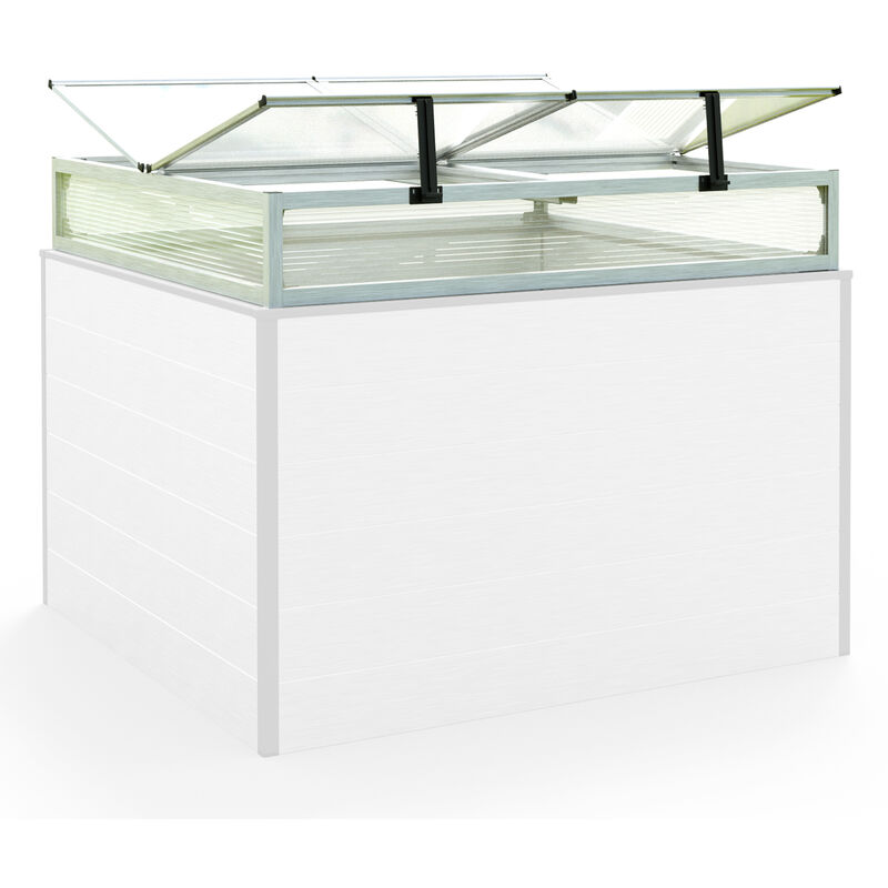 Châssis de jardin en aluminium / Plaques double paroi Serre pour plantes pour jardin, balcon, fenêtre de toit avec ouverture, résistant aux uv et aux