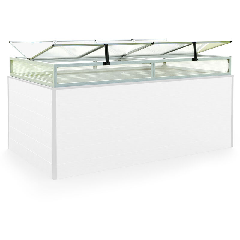 Châssis de jardin en aluminium / Plaques double paroi Serre pour plantes pour jardin, balcon, fenêtre de toit avec ouverture, résistant aux uv et aux