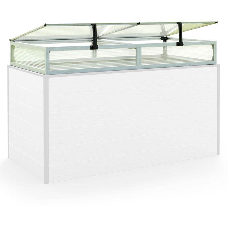 Châssis de jardin en aluminium / Plaques double paroi Serre pour plantes pour jardin, balcon, fenêtre de toit avec ouverture, résistant aux uv et aux